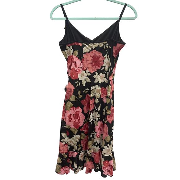 Heart Moon Stars mini dress made in USA black with roses Medium - Picture 2 of 5